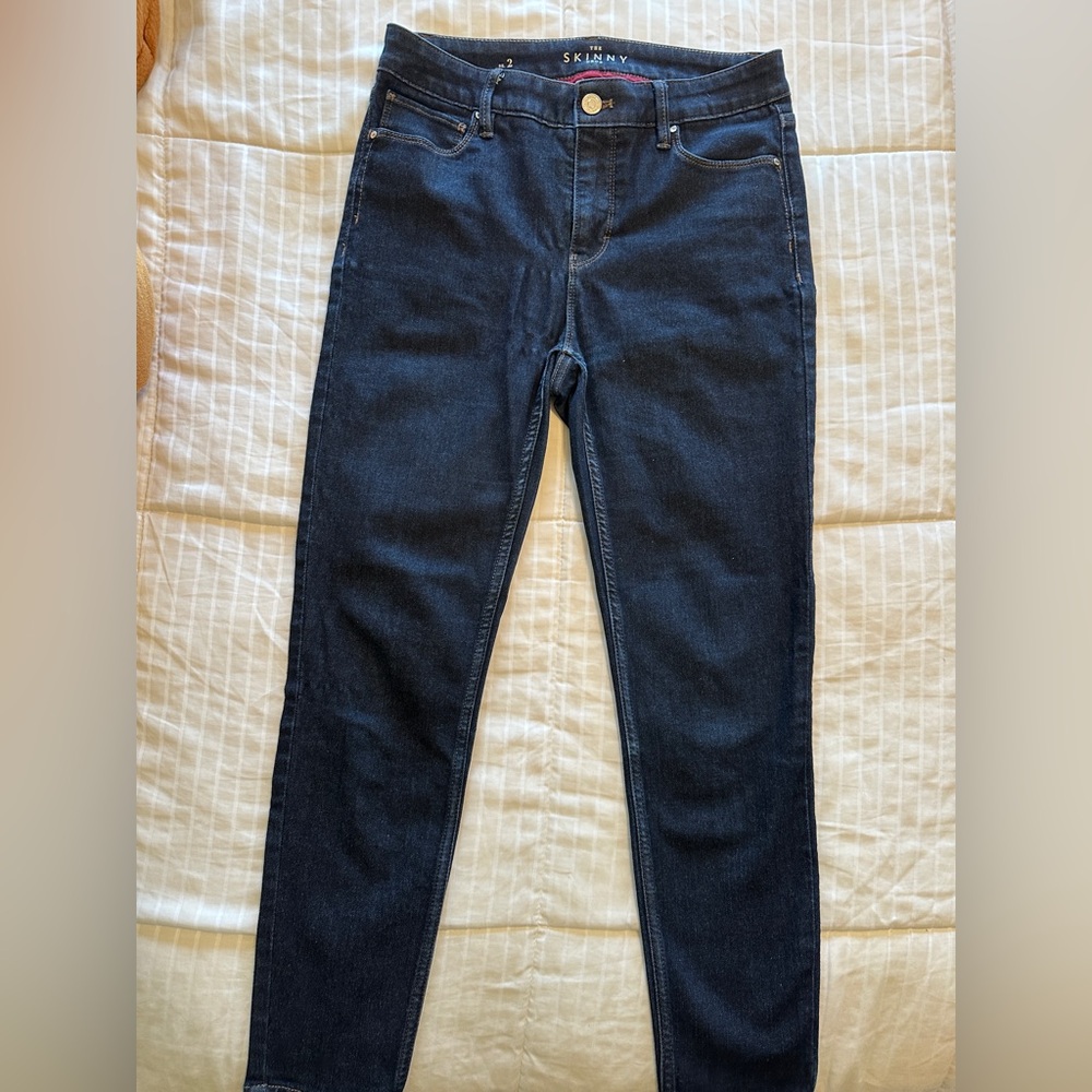 White House Black Market The Skinny Crop Dark Wash Jeans